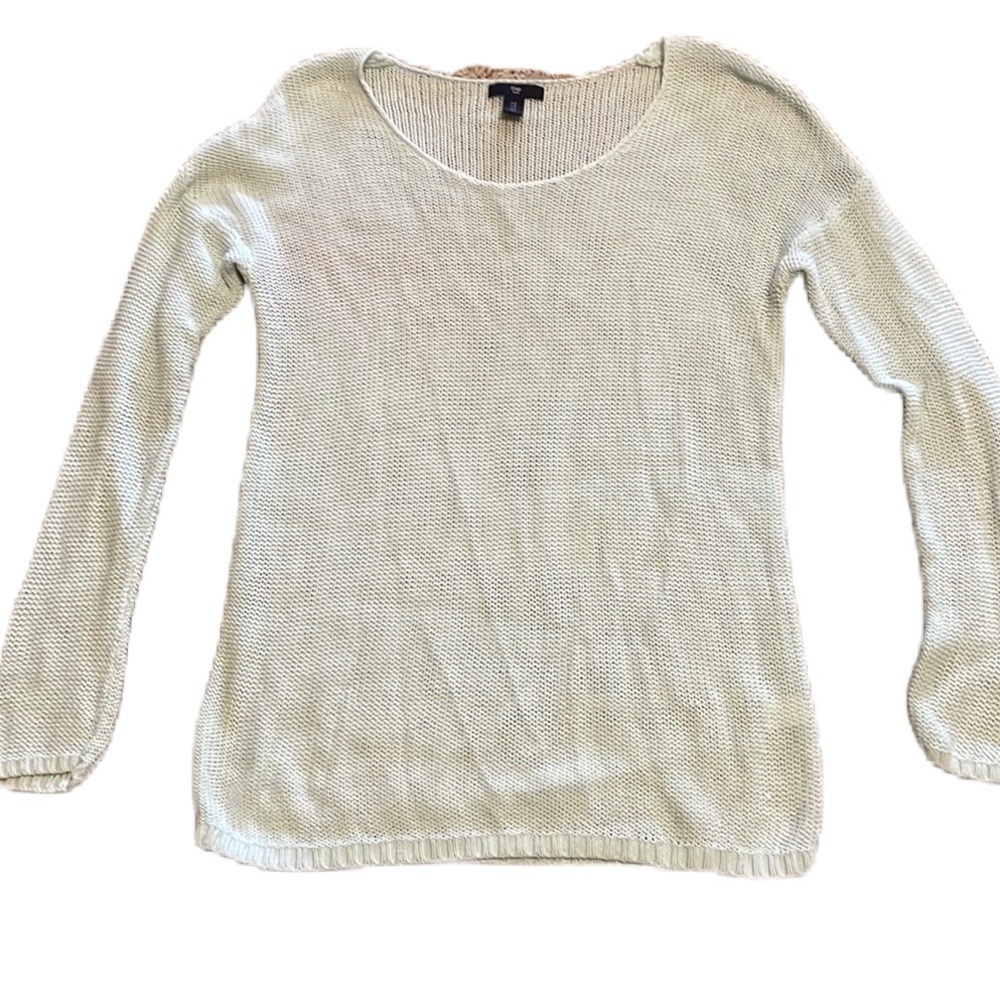 Gap mint green lightweight waffle weave sweater size S